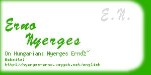 erno nyerges business card